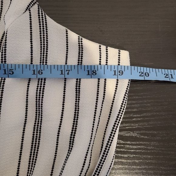 Maurices White & Black Striped Tie Front Mini Dress XL - Picture 5 of 10